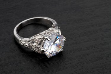 Diamond Ring in black background